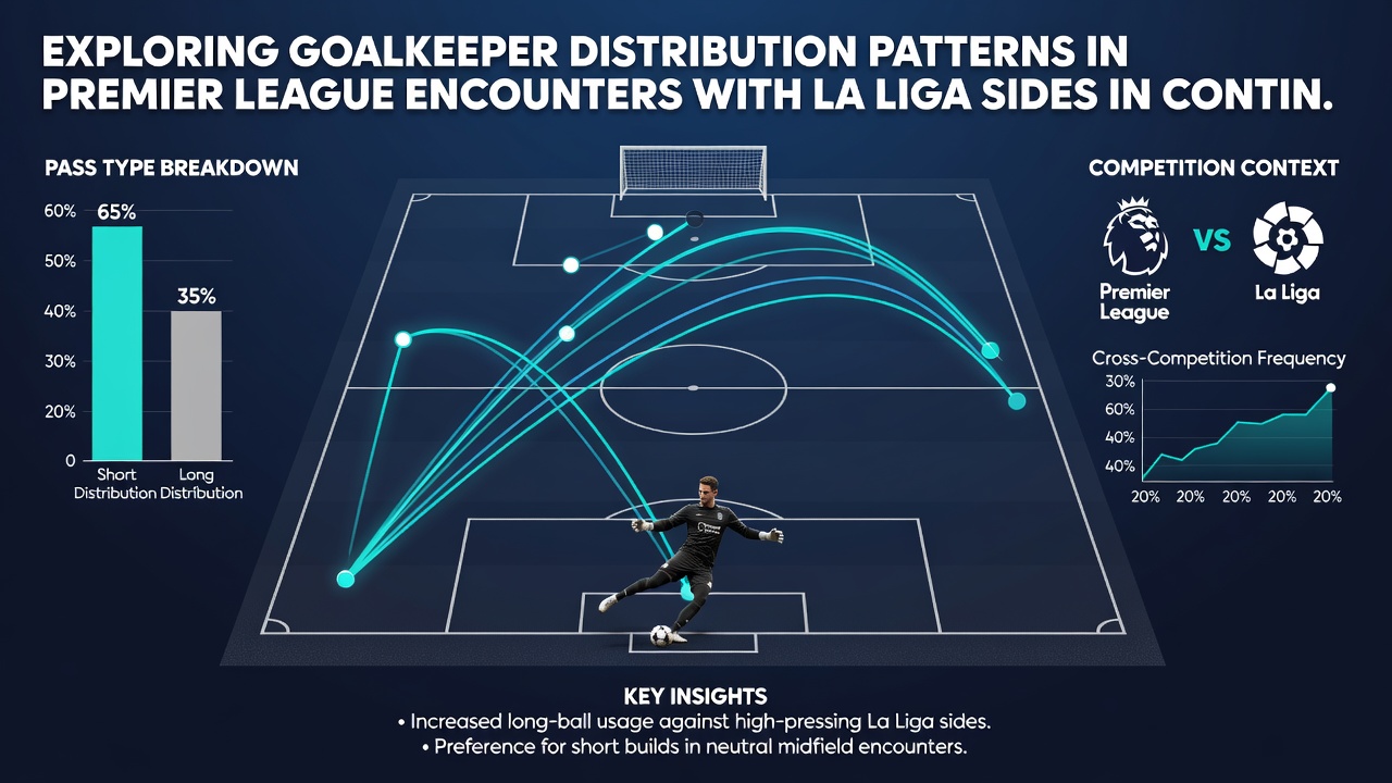 Analysis of pass maps showing goalkeeper distribution in a high-stakes European match between English and Spanish clubs